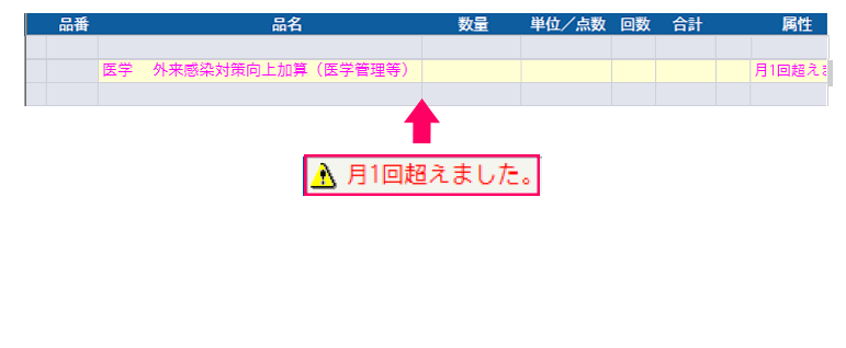 回数の上限超えには警告表示